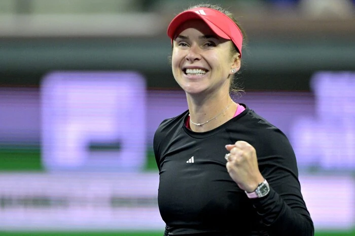 Svitolina with the tournament trophy