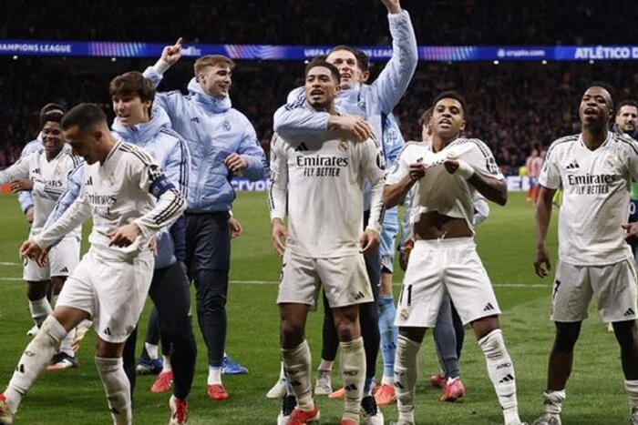 Real players show a positive emotional reaction after the match