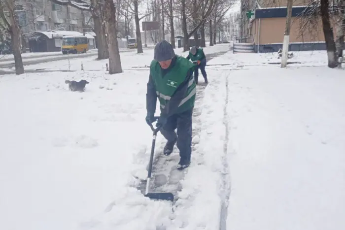 Snow cover in Kherson
