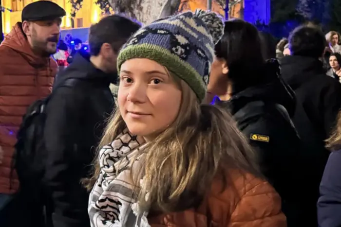 Greta Thunberg at Georgian opposition rally (photo)